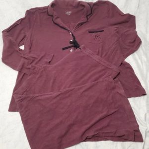 Womens Victorias Secret Pajama Set / Size XL / Maroon